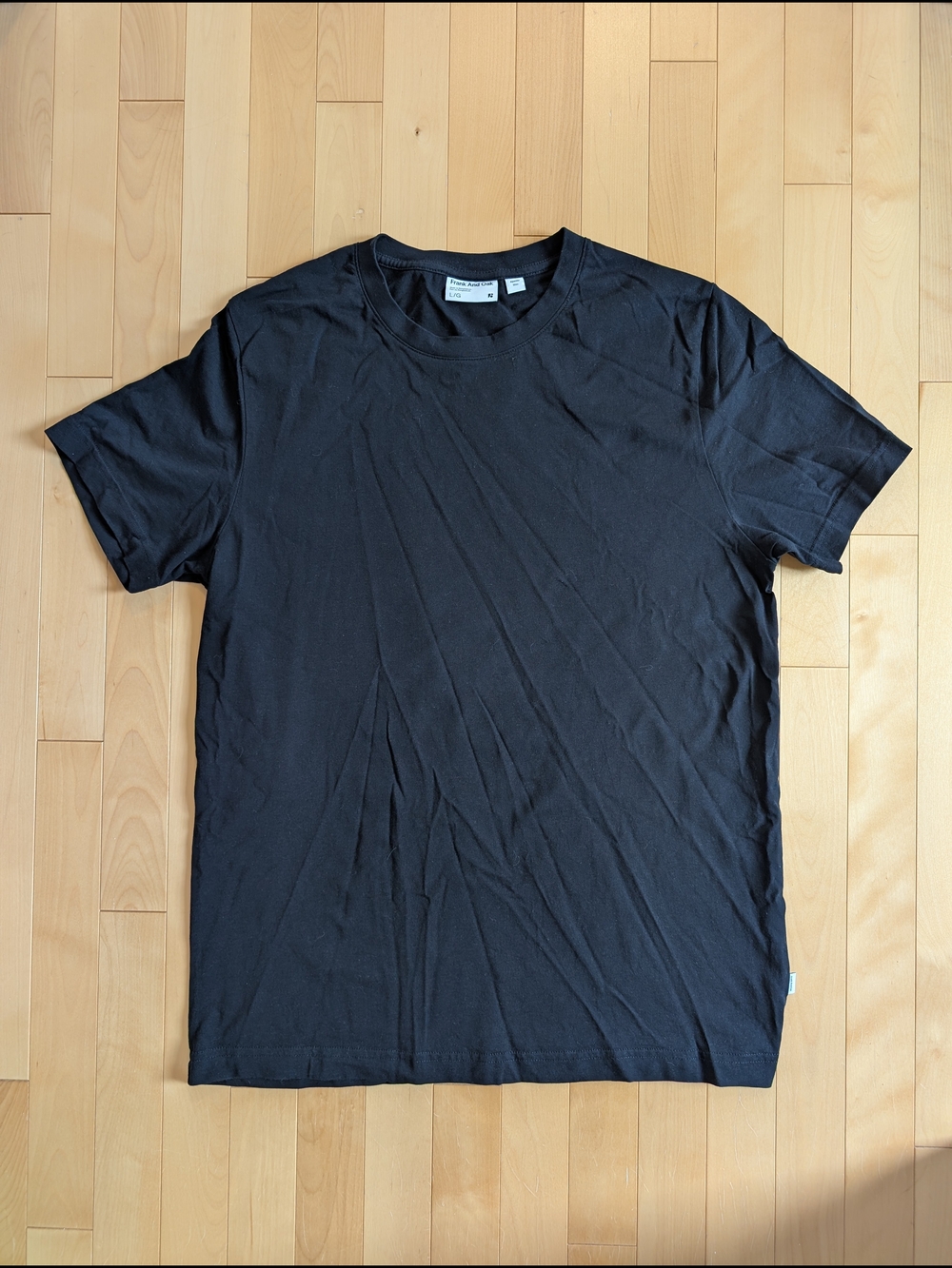 Frank & Oak Men's Black Crewneck Tee